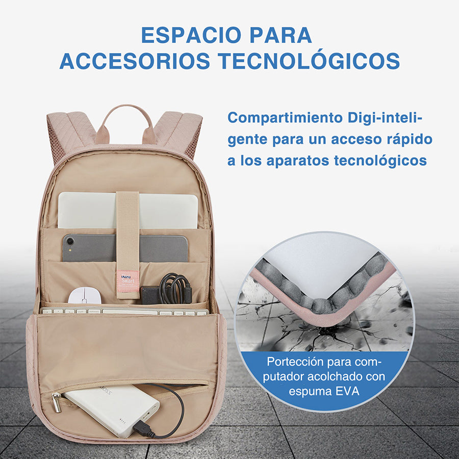  BAGSMART - Mochila para laptop para mujer, mochila de